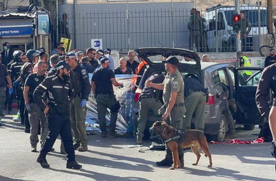 זירת הפיגוע אתמול, ליד מחנה יהודה