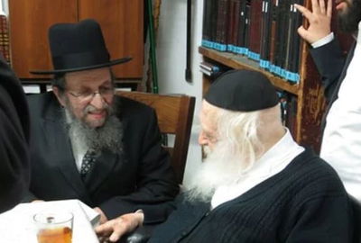 הגר"ש קמינצקי עם מרן הגר"ח קנייבסקי זצ"ל