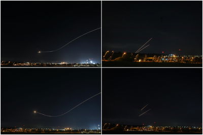 בכיוון השעון - הירי מעזה והיירוט בשדרות