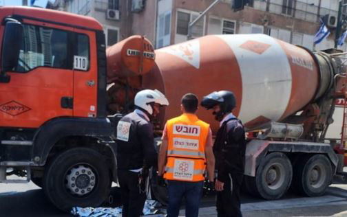 זירת התאונה ברמת גן