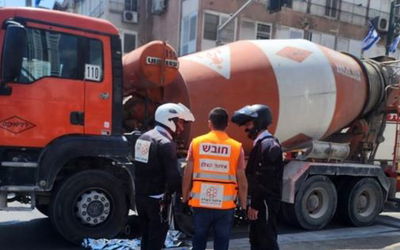 זירת התאונה ברמת גן