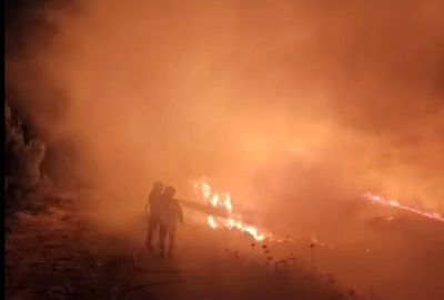 שתי שריפות בירושלים; לוחמי האש נלחמים בלהבות