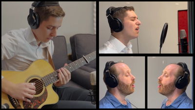 עילוי הגיטרה הצעיר מארח את אביו בביצוע מרגש: "הבט"