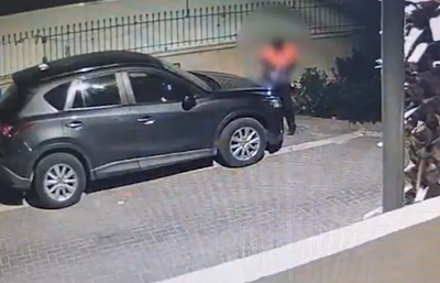 תיעוד גניבת רכב מתוך עשרות רכבים