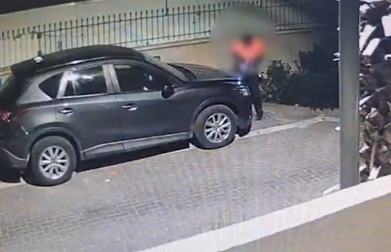 תיעוד גניבת רכב מתוך עשרות רכבים