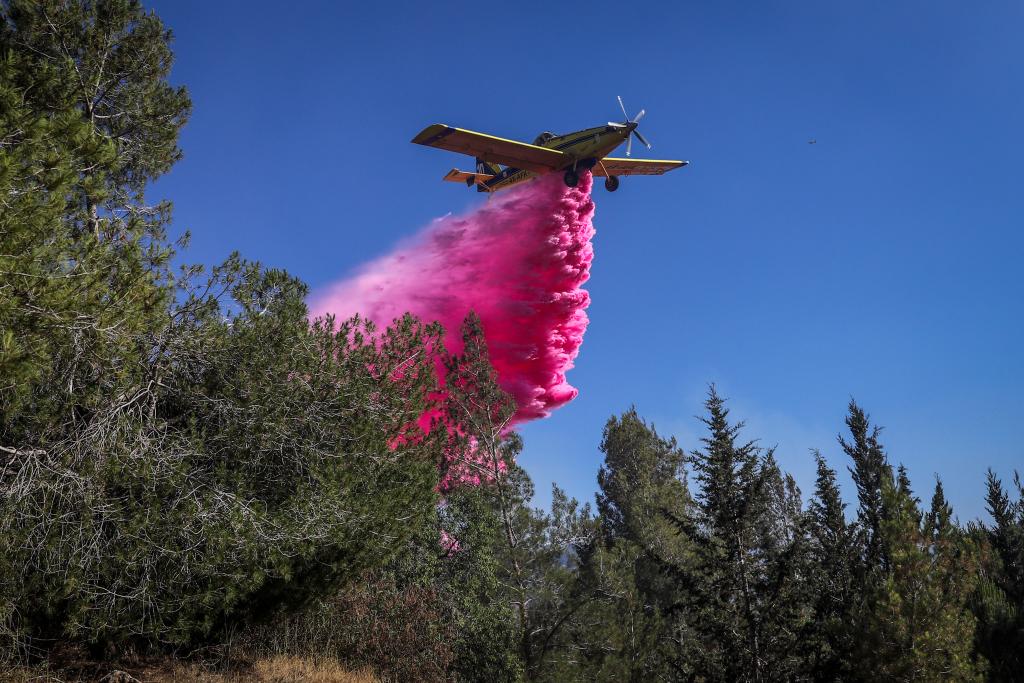 מטוסי כיבוי הוזעקו. השריפה, היום