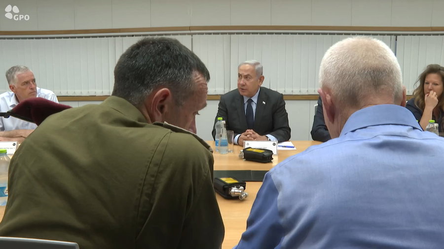 ראש הממשלה בנימין נתניהו בהערכת מצב, הערב