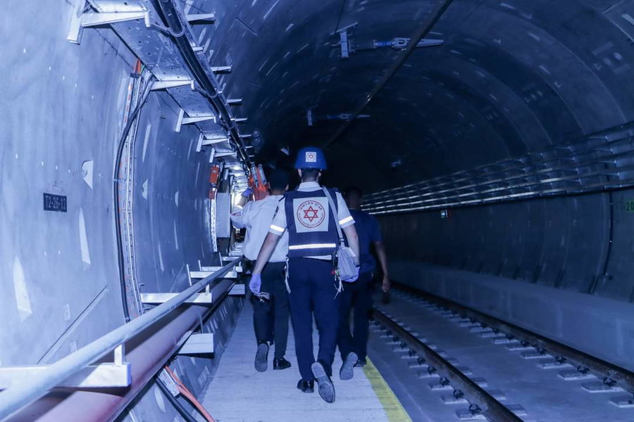 "נשמע פיצוץ עז" | כך תרגלו פינוי פצועים מהרכבת הקלה