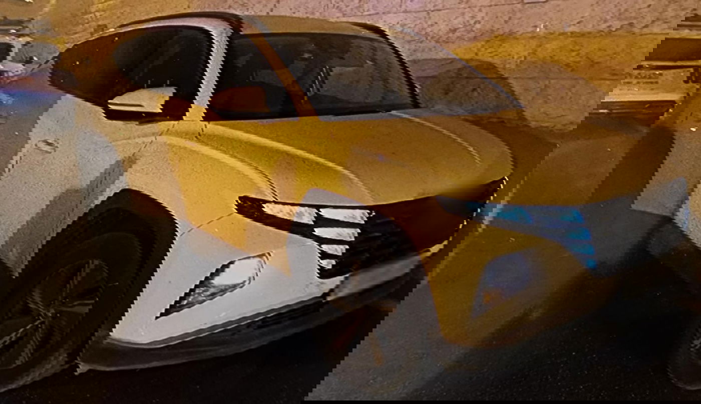 הרכב הגנוב שנתפס ע״י המשטרה עם לוחית זיהוי פלסטינית