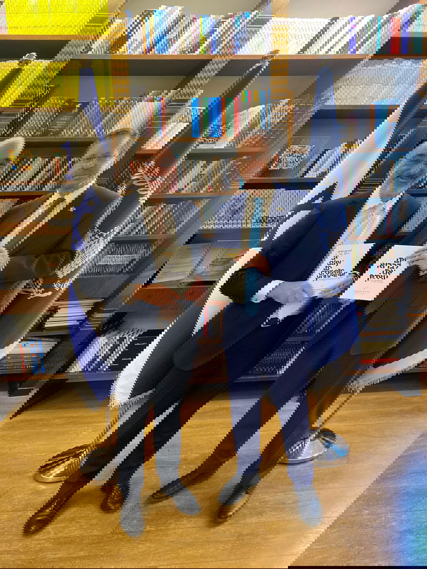 הנשיא יצחק הרצוג והרב זאב גולדשטיין