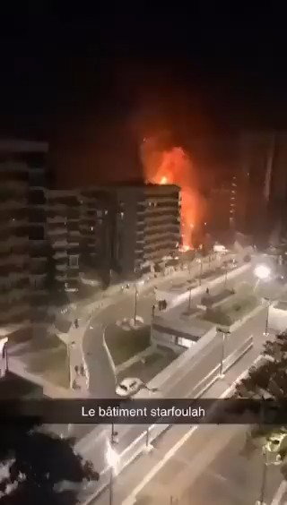 בנין בוער בצרפת, הלילה