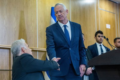 לפיד וגנץ בכנסת