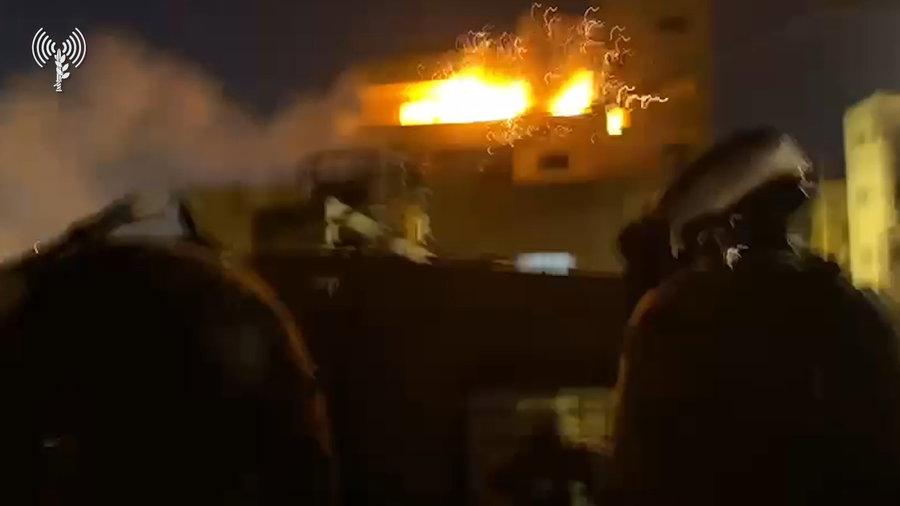 הפעילות בג'נין, הלילה