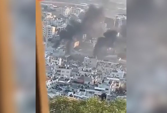 תיעוד מהאוויר: ההפצצות הישראליות על מחנה הפליטים ג'נין