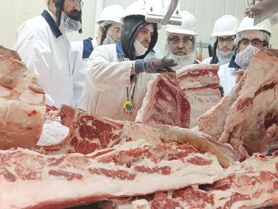 האדמו"ר מסאטמר ביקר במשחטה בפאסטוויל איווה | תיעוד