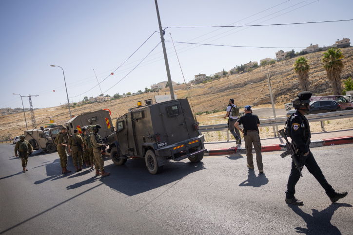 זירת הפיגוע ליד תקוע