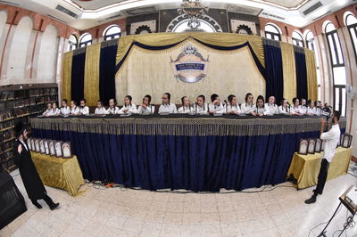 ילדי כיתה ו' בחיידר לעלוב בבני ברק נבחנו על משניות שבת