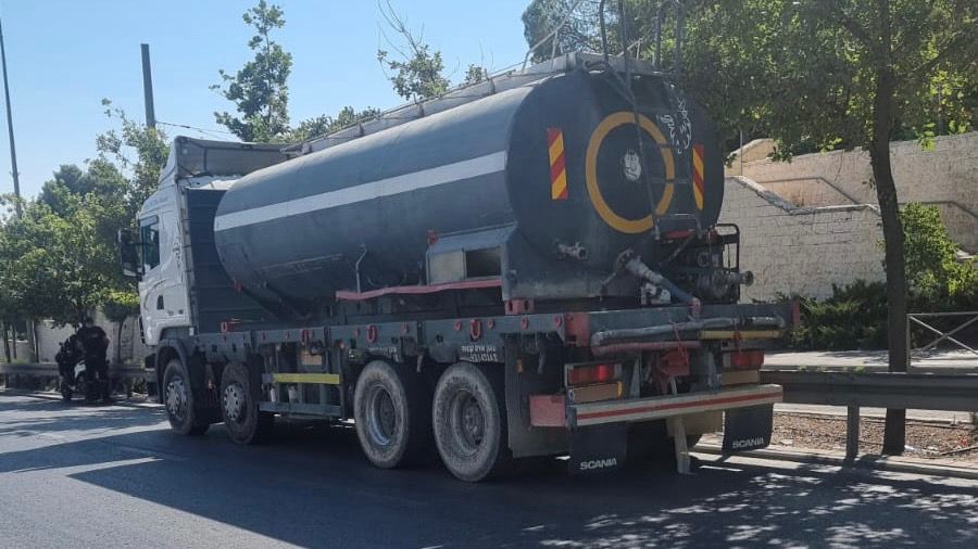 המשאית שנתפסה