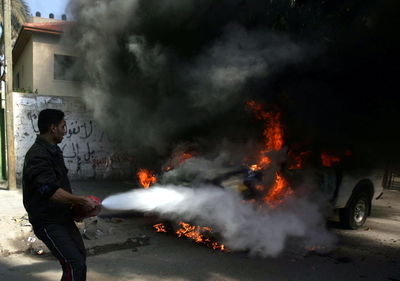 המכונית התפוצצה