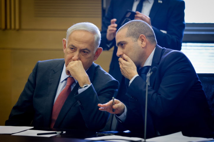 ראש הממשלה נתניהו עם יו"ר הקואליציה חה"כ אופיר כץ