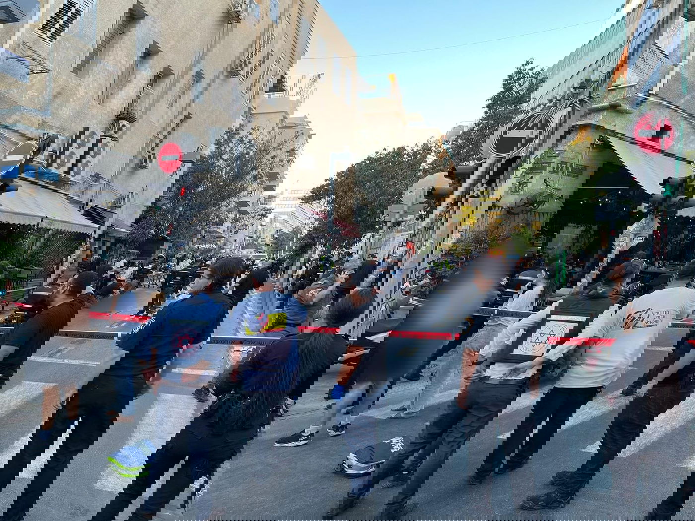 זירת הפיגוע ברחוב מונטיפיורי בתל אביב