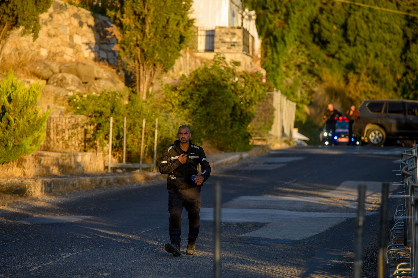 החסימות בכניסה לנווה אטי"ב, אתמול