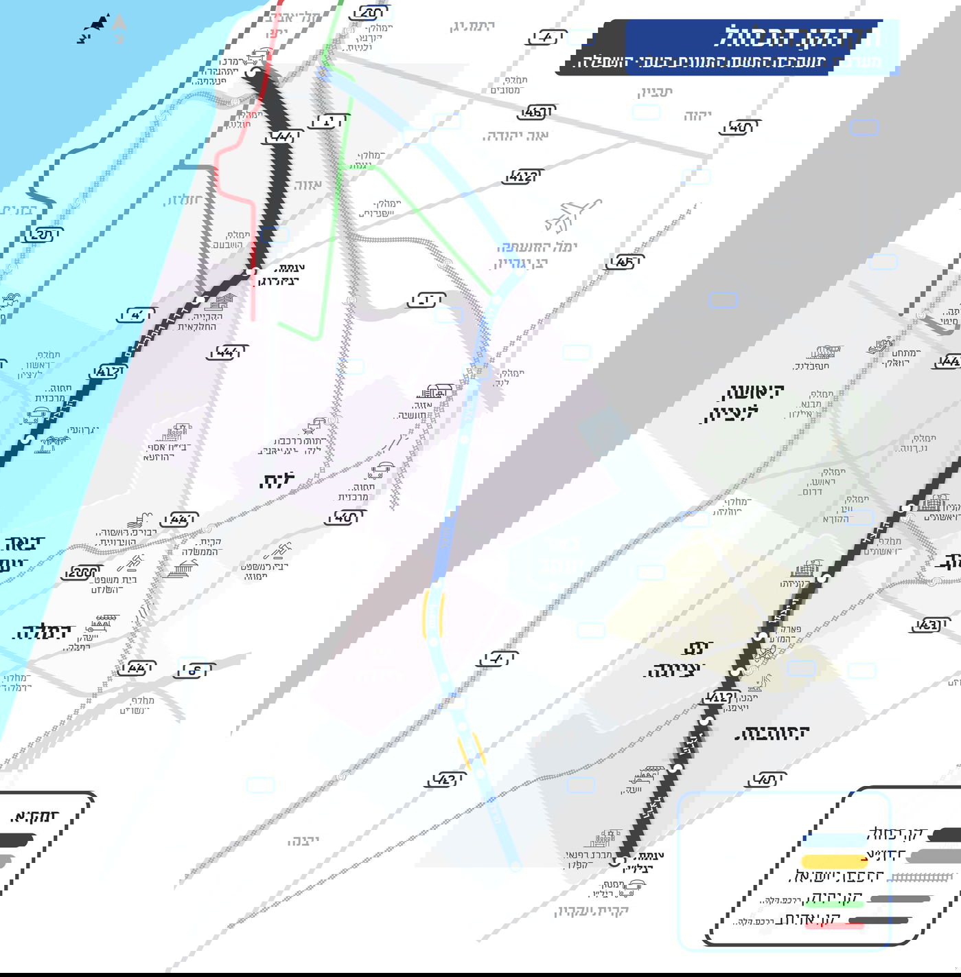 מסלול הקו הכחול במטרופולין תל אביב