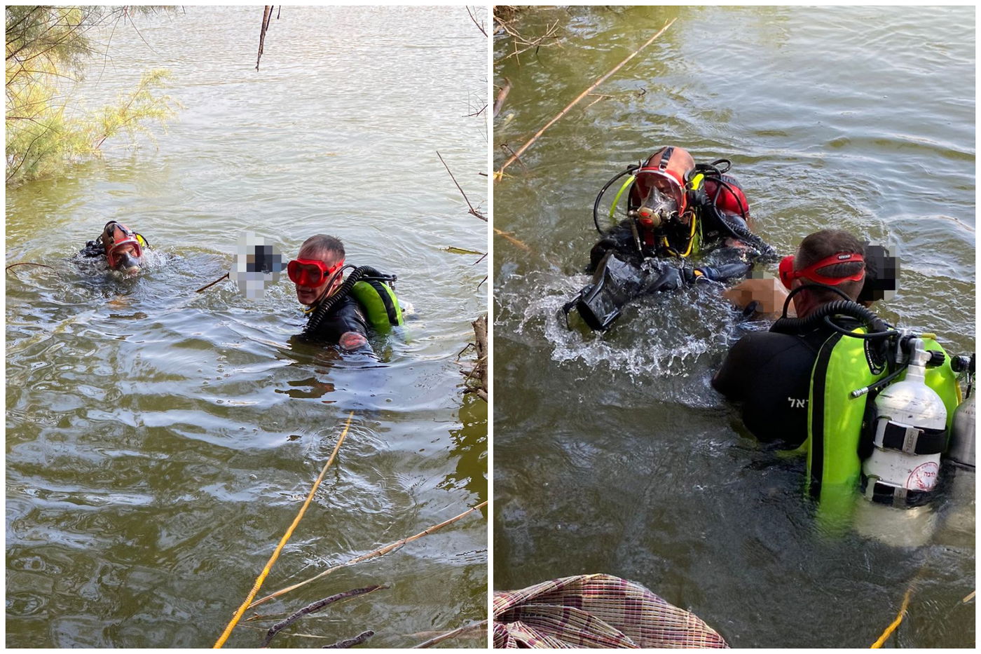 זירת החילוץ באגם