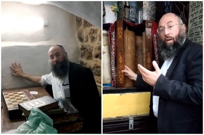 הביקור של הפוסק במערת הבית יוסף והצצה נדירה לספר התורה ב'אבוהב' | תיעוד