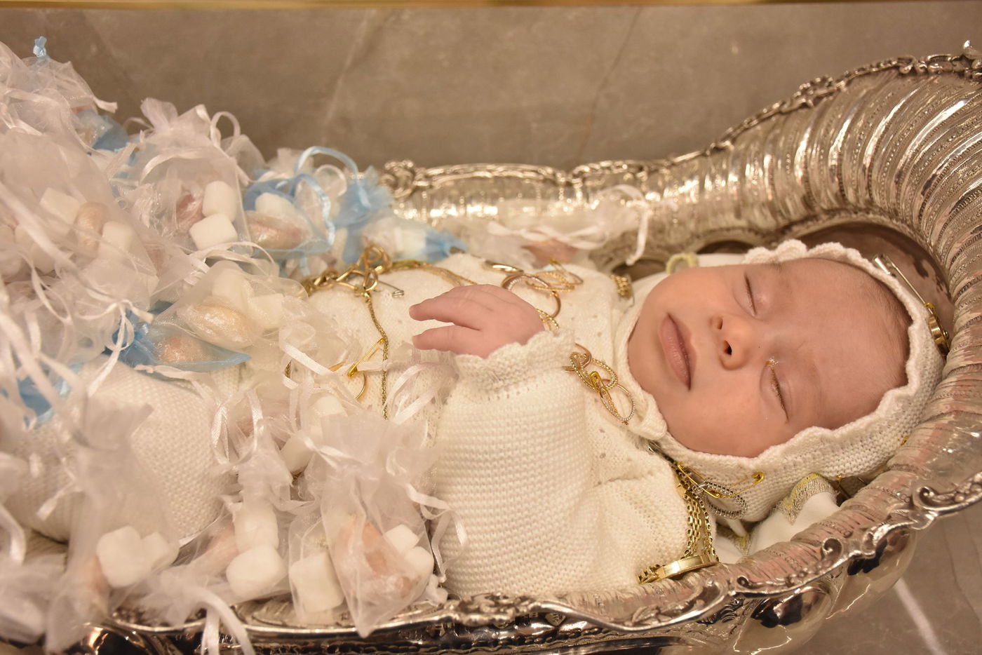 מעמד פדיון הבן לבן נין האדמו"ר ממשכנות הרועים ונין גאב"ד יבניאל 