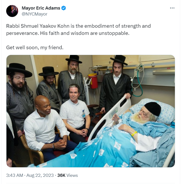 ראש העיר מפרסם את הפגישה