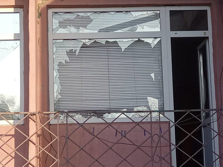הנזק במתקפה מוקדם יותר, הבוקר