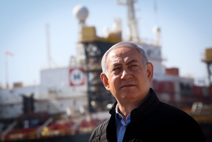 נתניהו בביקור בעבר באסדת הגז לוויתן