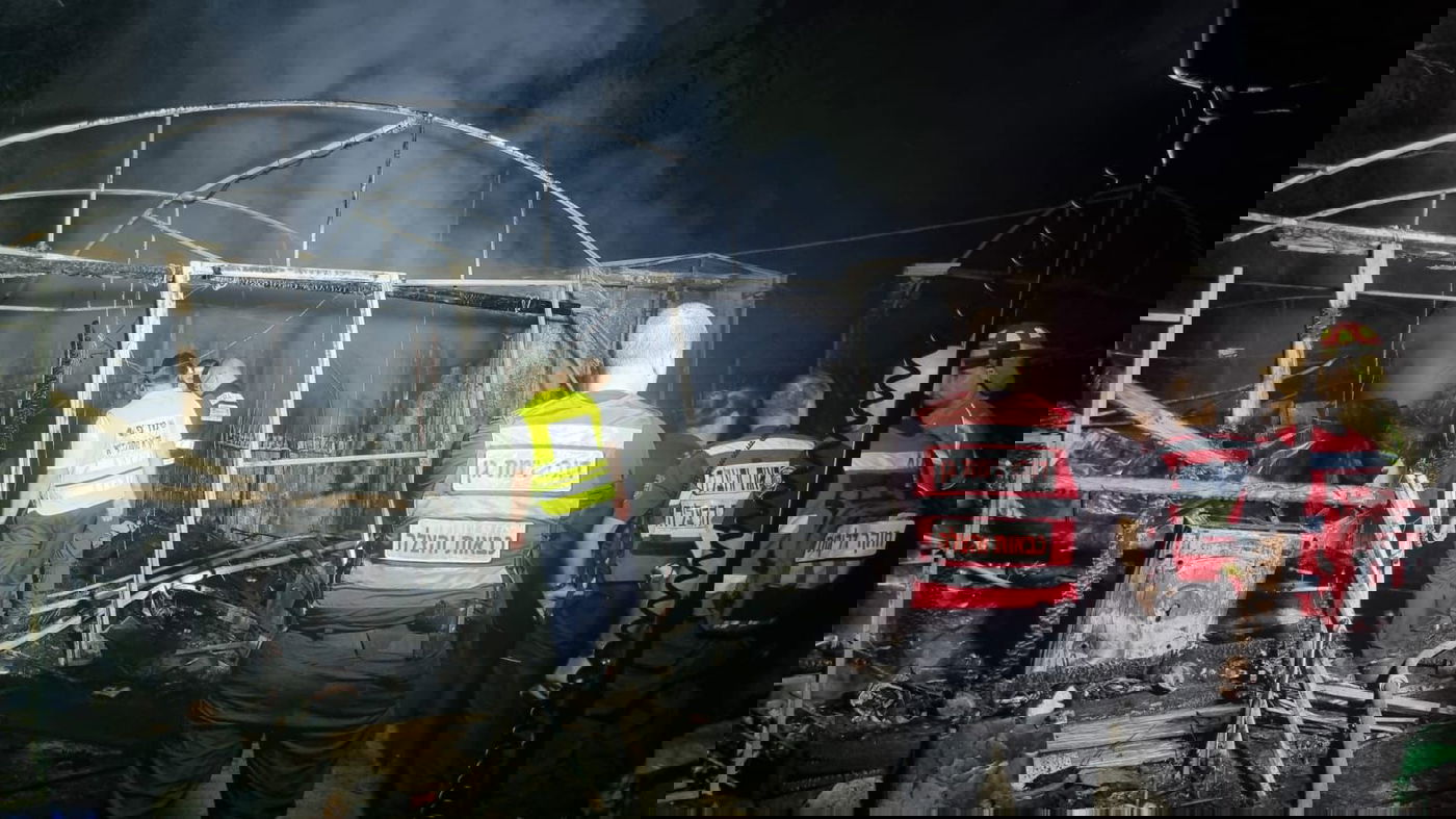 זירת השריפה, הלילה