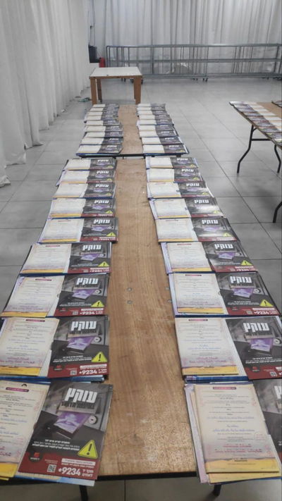 הערכות מיוחדת שפוזרו בבתי הכנסת