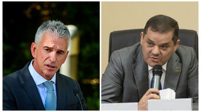 ראש ממשלת לוב וראש המוסד דוד ברנע 