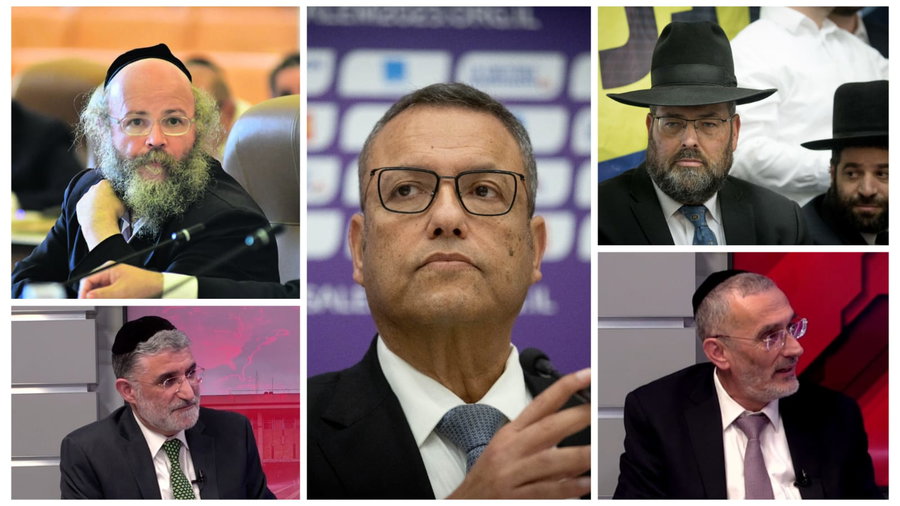 בכיוון השעון: חיים כהן, ויצמן, ראכוברגר, צביקה כהן, ליאון