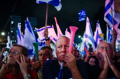 מפגינים חוסמים את תל אביב, הערב