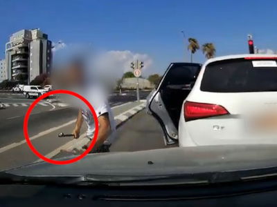 תיעוד מזעזע: תקפו משפחה בכביש - לקול צרחות הילדים