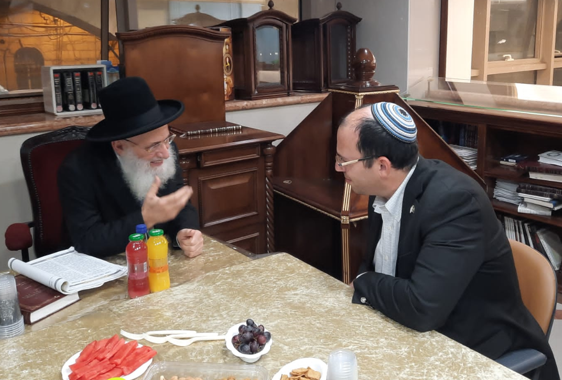 שמחה רוטמן, אמש בלשכת הרב אלבז