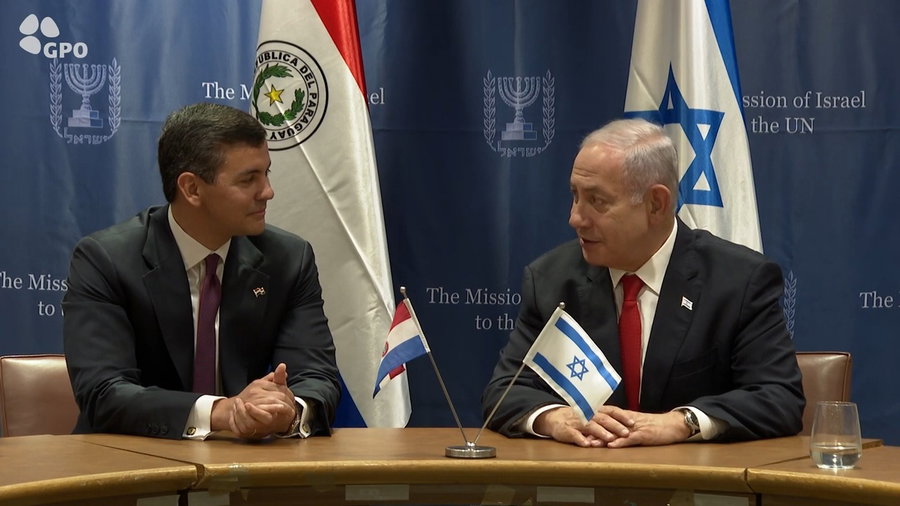 ראש הממשלה בנימין נתניהו בפגישה עם נשיא פרגוואי סנטיאגו פניה