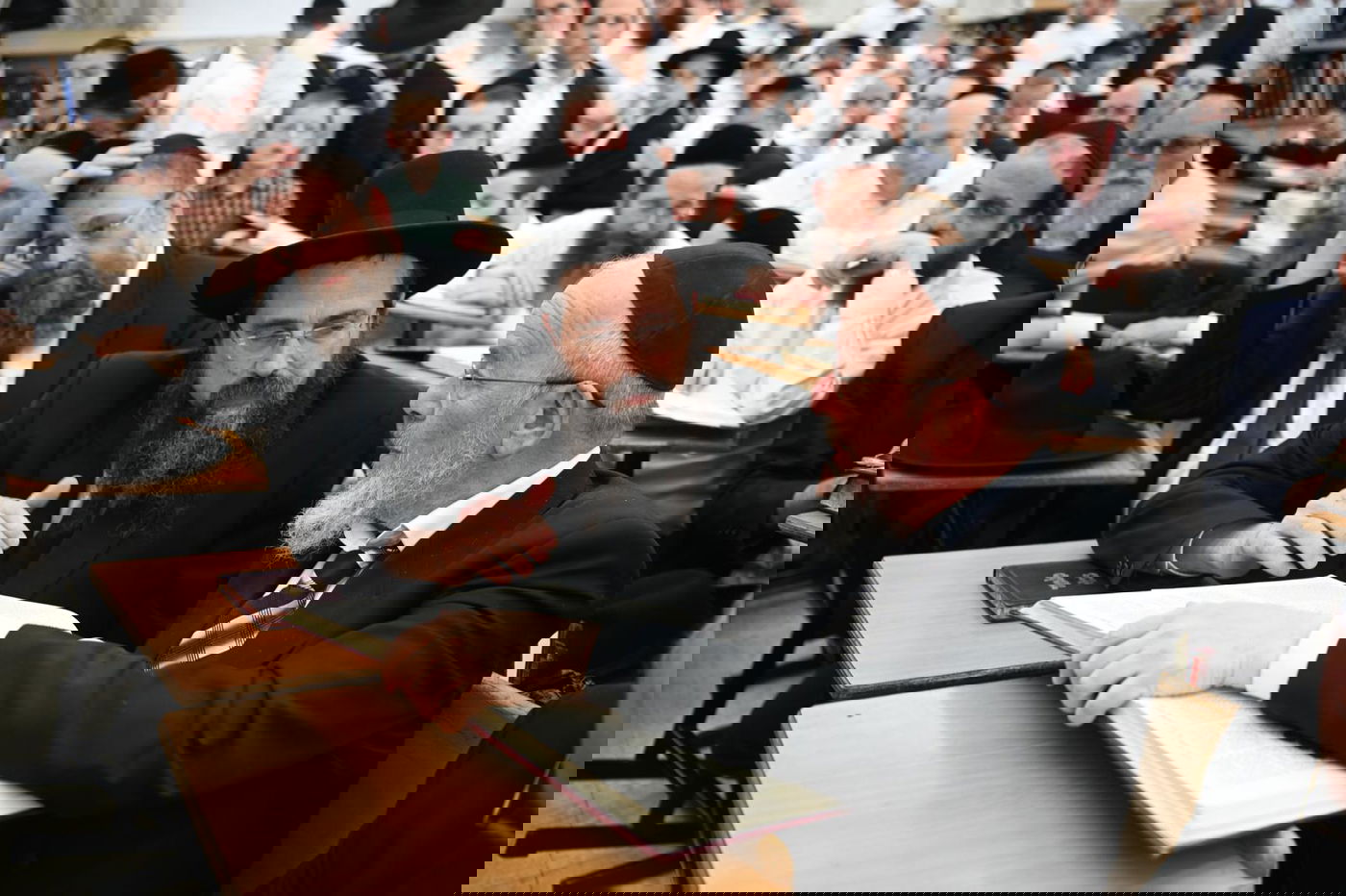 ראש הישיבה הגר"ד לנדו בשיעור ודברי חיזוק בישיבת מיר | תיעוד