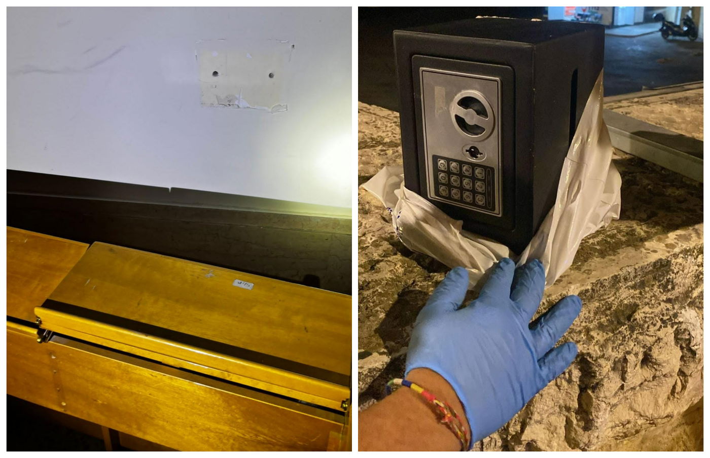 הכספת ובית הכנסת שנפרץ, הלילה