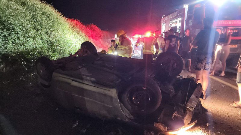 גבר בן 25 נהרג כתוצאה מהתהפכות רכב סמוך לקיבוץ האון