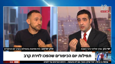 ישי כהן בעימות עם מוביל המחאה נגד תפילת 'כל נדרי' | צפו