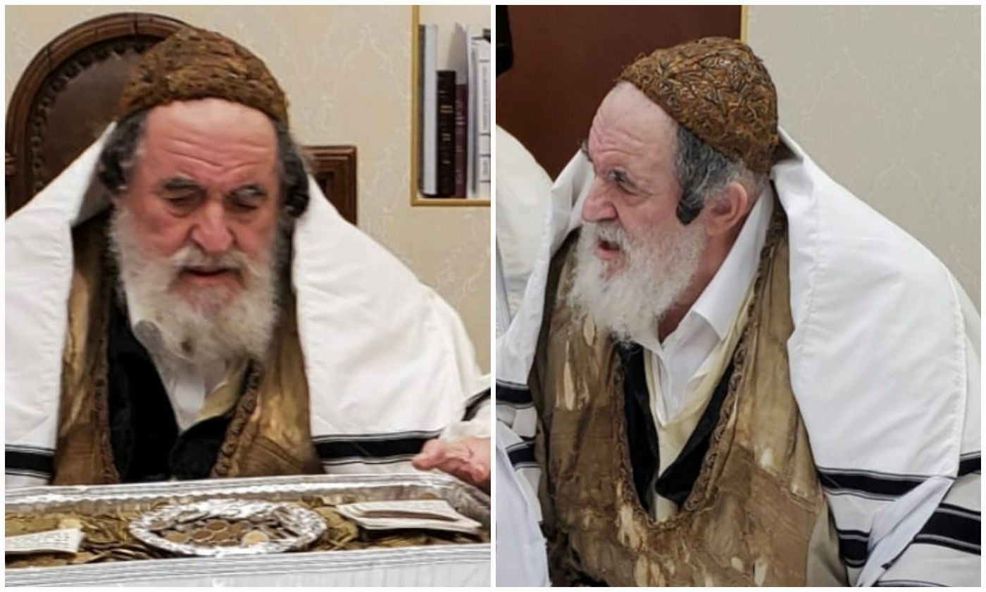 האדמו"ר מויז'ניץ, בערב יום הכיפורים עם הקיטל המיוחס