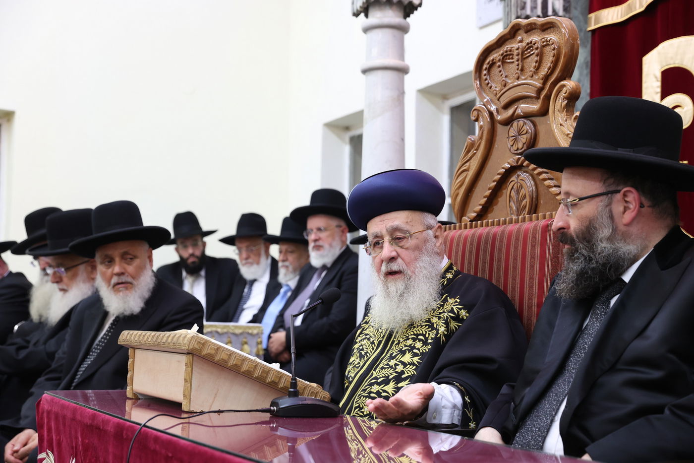 רבנים ואישי ציבור ב'הקבלת פני רבו' לראשון לציון | תיעוד