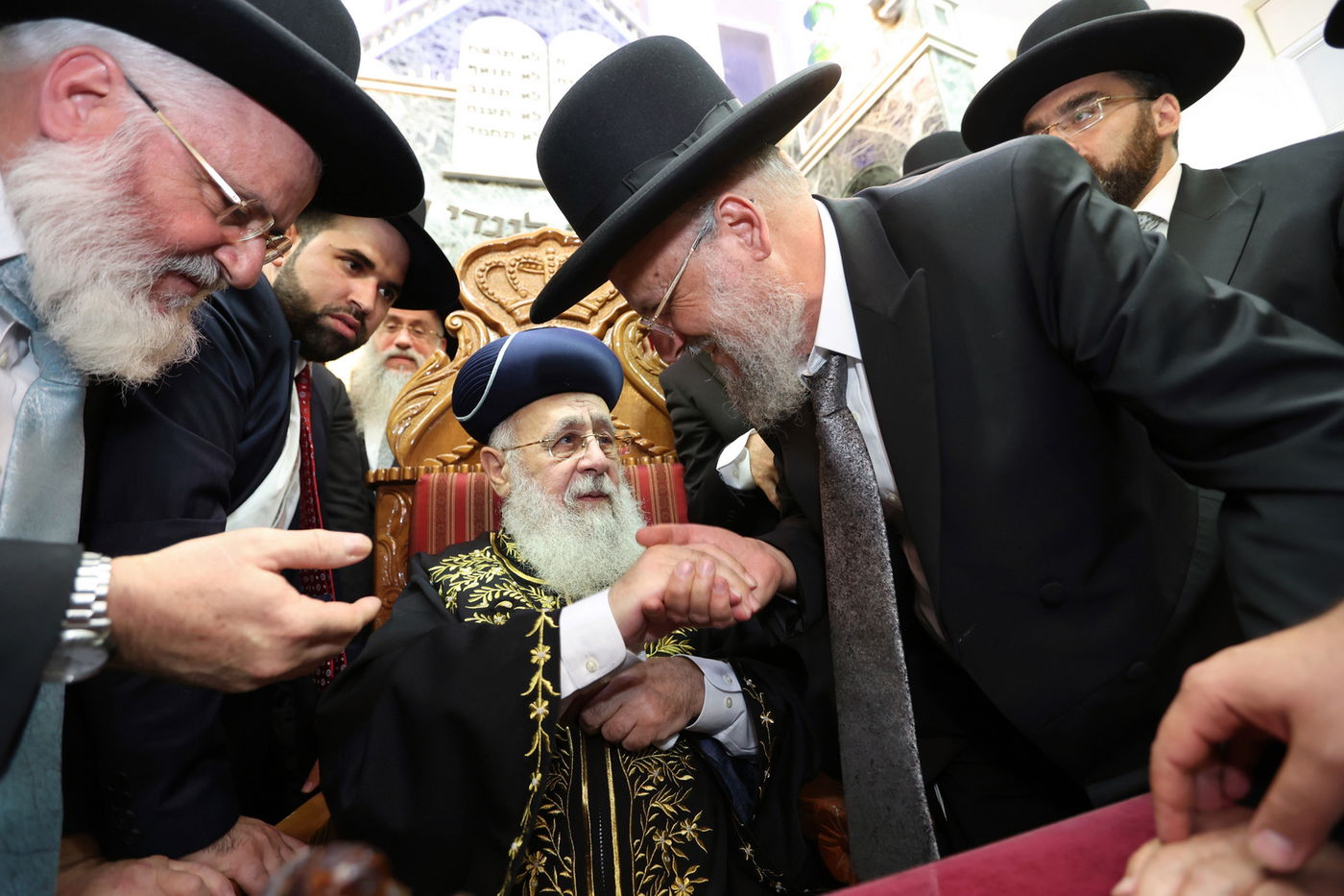 רבנים ואישי ציבור ב'הקבלת פני רבו' לראשון לציון | תיעוד