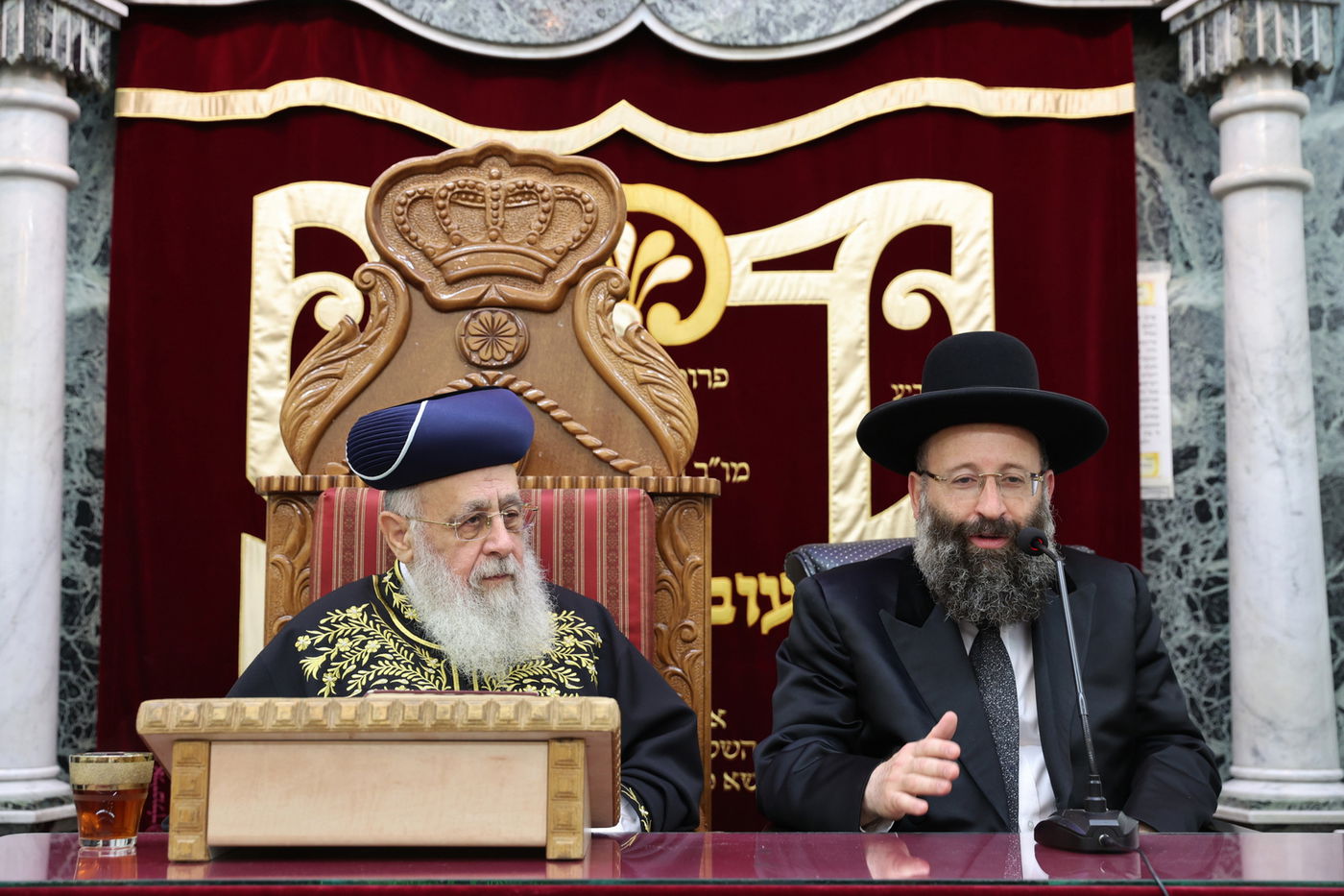 רבנים ואישי ציבור ב'הקבלת פני רבו' לראשון לציון | תיעוד