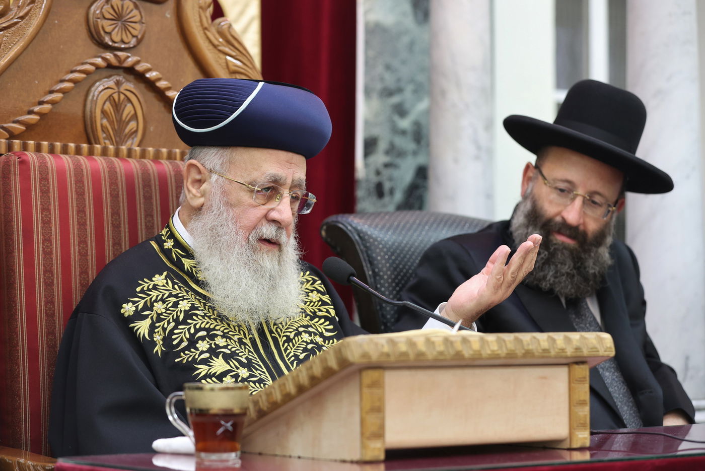 רבנים ואישי ציבור ב'הקבלת פני רבו' לראשון לציון | תיעוד